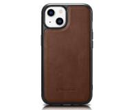 Etui / obudowa na smartfona iCarer Leather Oil Wax do iPhone 14 Plus (MagSafe) brązowy